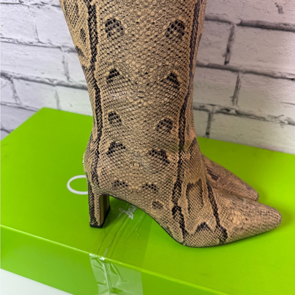 Sam Edelman Sylvia 2 Snakeskin Python Print Tall Knee High Boots Size 6 NEW - Picture 8 of 13